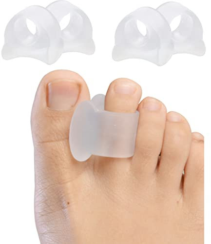 Nein Separador de dedos para todos los dedos grandes, gel corrector Hallux Valgus de silicona, 4 unidades, transparente