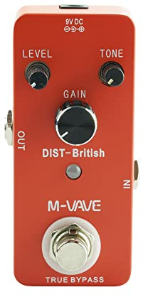 M-Vave Dist-British Pedal - Verzerrung mit klassischem britischen Marshall-Ton