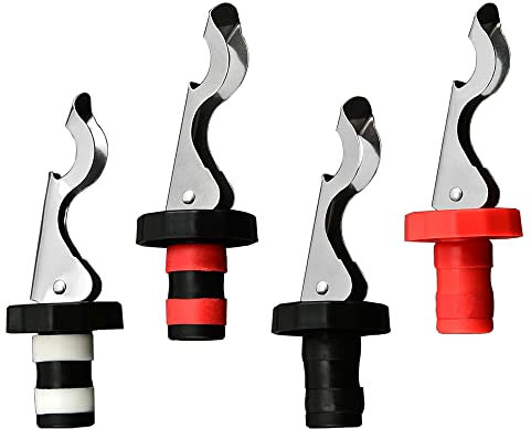4 Pezzi Tappi per Bottiglie di Vino Riutilizzabili Tappo per Bottiglia di Bevande in Gomma Espandibile Sottovuoto Tappo per Bottiglia Sigillante per Bottiglie a Prova di Perdite (4 Colori)