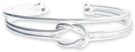 Peach Bomb Silver Bangle Set for Women with Infinity Love Knot and Torque Bangles. In a Luxe Branded Jewellery Box for Gifting. Jewellery Gift for her Birthday, Anniversary, Friendship
