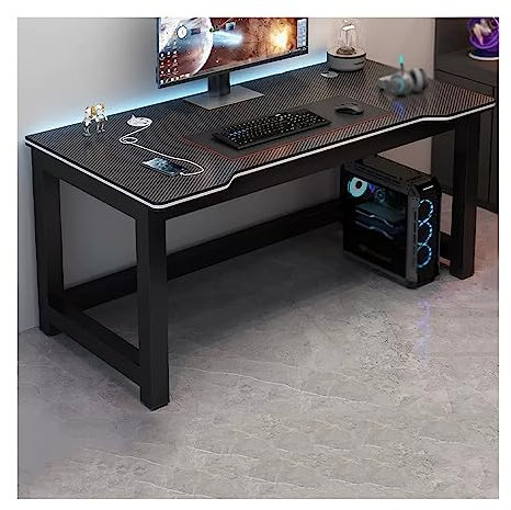 Laptop-Tisch Computertisch PC-Desktop-Tisch, doppelter Desktop-Schreibtisch for Studenten, Zuhause, Schlafzimmer, Arbeitstisch, Bürotisch, einfacher Gaming-Tisch, PC-Tisch Arbeitstisch für das Heimbür
