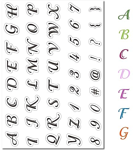 craspire Buchstaben Und Zahlen, Durchsichtige Gummistempel, Alphabet AZ, Initiale, Transparent, Silikonsiegel, Stempel Für Journaling, Kartengestaltung, Freunde, DIY, Scrapbooking, Fotorahmen