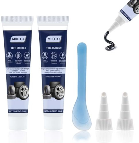 Mastice per Riparazione Pneumatici, 2 Pezzi Colla Ripara Pneumatici Auto, Kit Riparazione Pneumatici, Colla per Riparazione Pneumatici, Ripara Gomme Auto, Ripara Crepe su Pneumatici di Auto/Moto/Bici