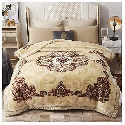 EndyAk Wendedecke aus Plüsch-Kunstfell für King-Size-Betten mit beschwertem und 2-lagigem Design – Winter-Bettüberwurf in ästhetischen Farbtönen (180 x 220 cm, 3 kg)