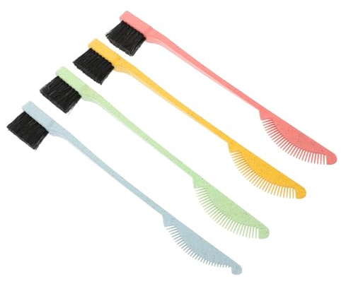 Mikinona 4pezzi Spazzola e Pettine Per Sopracciglia Multifunzione Kit Di Spazzole Per Attaccatura Dei Capelli e Pettini Per Cura Dei Capelli Strumento Di Trucco Per Donne e Uomini