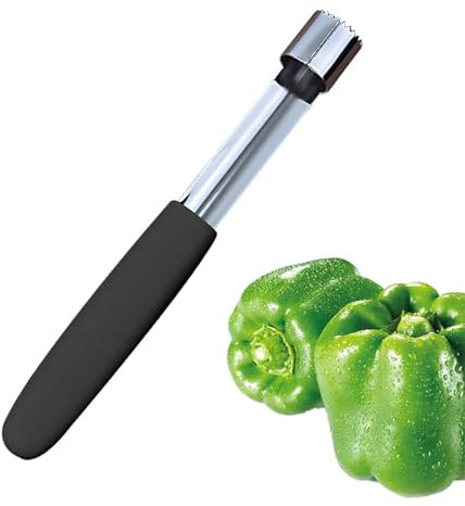 Chaies Edelstahl-Entkerner für Birnenfrüchte, und Gemüsekernentferner,Effizienter Apfelentkerner aus Edelstahl zum einfachen Entkernen - Apfelkernentferner mit ergonomischem, glattem Griffdesign
