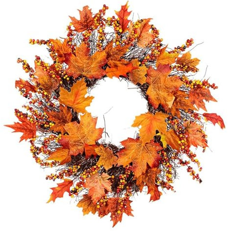 Decorative Wreath, Autumn Wreaths for Front Door Wreaths Outdoor All Year Autumn Door Wreath Winter Wreaths for Front Door Uk Extra Large Autumn Door Wreath Thanksgiving Halloween