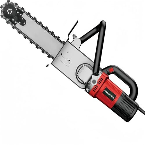 Scie à béton électrique, machine de découpe de béton électrique à moteur sans balais, machine de découpe de rainures murales électrique, pour rainurer la brique,480-1GuidePlateandChain