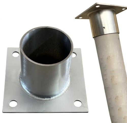 Pfostenträger Aufschraubhülse 100mm Rundrohrpfostensockelflansch – Runder Deckschuhsockel Verwandelt Im Handumdrehen Hand- Und Treppengeländerfüße – Abdeckungen Für Lichtpfosten, Veranda(1 Pcs)