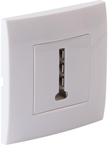 Zenitech Prise RJ45 encastrée + Plaque de Finition Kalya - Blanc