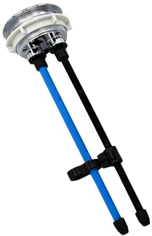 48mm/1.89inch Toilet Tank Button 20cm Extended Dual Push Flush Toilet Button Flush Button Extension Replacement with Threaded Diameter