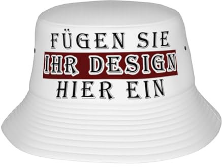 Xenorith Fischerhut personalisiert Herren und Damen Selbst gestalten Bucket Hat Sie Ihr eigenes Design mit Text Foto oder Logo Sonnenhut Strandhut Anglerhut Lustig Outdoor Reisen und Sommeraktivitäten