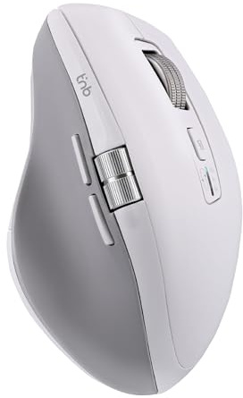 T'nB Infinite Pro - Souris sans Fil, Défilement Ultra-Rapide | Rechargeable, Connexion Bluetooth et Dongle USB, Molette Débrayable, Molette Latérale, Compatible Windows et MacOS, Blanc