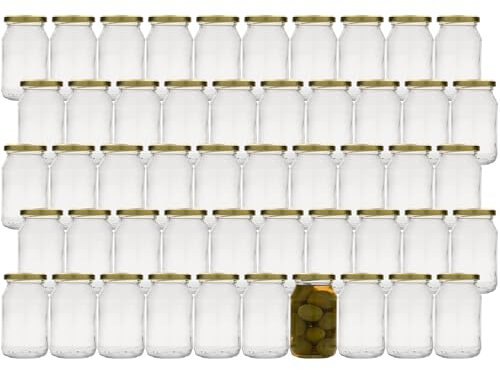 Flaschenland - Juego de 126 tarros de conservas de 250 ml con tapa giratoria 58, tarros herméticos para conservas, conservas y almacenamiento, aptos para alimentos, sin BPA, fabricados en Alemania