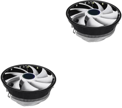 Tofficu 2 piezas Disipador CPU con Ventilador Silencioso Iluminación Rgb Colorida Resistentes y Refrigeración para PC con Panel Lateral Transparente