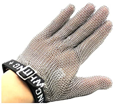FDOSIJFOS Stainless Steel Cut Resistant Gloves Anti-cut Gloves Stainless Steel Cut Resistant Gloves, Chef Butcher Tailor Safety Work Gloves, Anti-slip, Anti-rust, Easy To Clean(1pcs/XS)