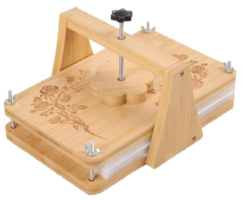 TISHITA Blumenpressbrett Aus Holz, 27,9 X 17,3 cm, Zum Trocknen von Blumen, Stabil, mit Drehbarer Stange