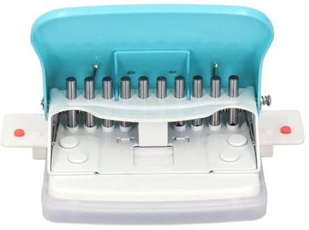 Macchina rilegatrice per libri, Rilegatrice Per Carta Portatile A 10 Fori Da 5.5mm Con Pali Di Posizionamento E Righelli Adatti Per A4 B5 A5 per documenti fotografici, relazioni