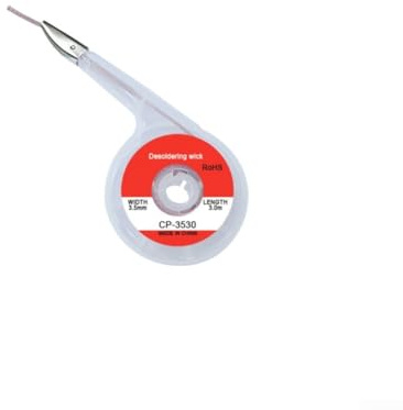 Besttoolifes Entlötlitze, Kupfergeflecht, Band für Elektronik-Reparatur und Leiterplatten-Lötentfernung, feine Spitze, Entlötdraht für Handy-Reparatur, (3,5 mm)