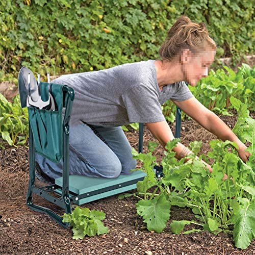 Smandy Borsa Porta Attrezzi da Giardino Custodia per Inginocchiatoio da Giardino Organizer per Attrezzi da con Tasche Multiple per Semi, Fertilizzanti, (GREEN)