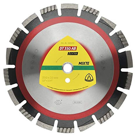Klingspor 340241 DT 350 AB Extra Disques de coupe diamantés pour béton/asphalte, 300 mm de diamètre, 25,4 mm