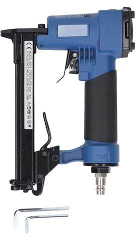 Juego de Grapadora Neumática Profesional con Clavadora de Aire con Puerto de Entrada para Proyectos de Carpintería, Diseño Seguro para Fijación de Cables, 1 Pistola de Clavos