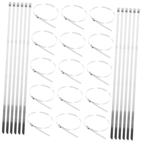 GALPADA 100pcs Outdoor Zip Ties Metal Tie for Chain Link Fence Slats Dog Barrier Fencing