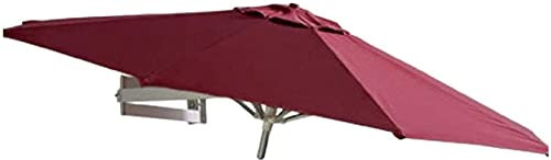 MRKU Outdoor Patio Umbrellas Outdoor Round Wall Mounted Parasol,Patio Garden Balcony Yard Umbrella,Tilting Sunshade Wall Umbrella with Aluminium Frame