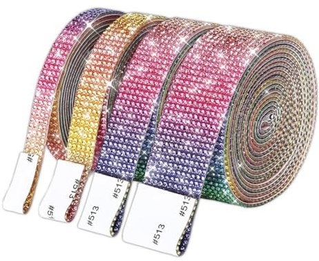 Remingtape självhäftande diamantband i rulle, glitterband, handgjord, gör-det-själv-presentdekoration, bröllopsbehov, kosmetika, vasdekoration E
