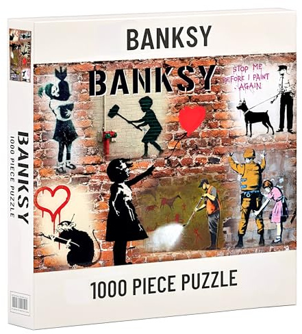 Banksy Puzzle 1000 Teile - Klassisches Puzzle für Erwachsene & Kinder, Familienspiel für Entspannung & Spass