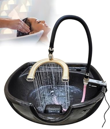 Cadre De Spa Pour Cheveux – Portable Water Circulation Support for Head Spa, Adjustable 180° for Hair Salon Shampoo Bowls, Professional Massage Salon Equipment for Scalp Care