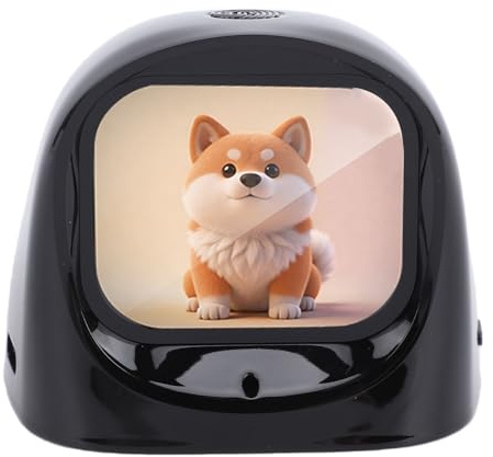 Riuulity Robot da Cruscotto per Auto con Intelligenza Artificiale, Compagno Elettronico per Animali Domestici con Intelligenza Artificiale, Conversazione Intelligente (BLACK)