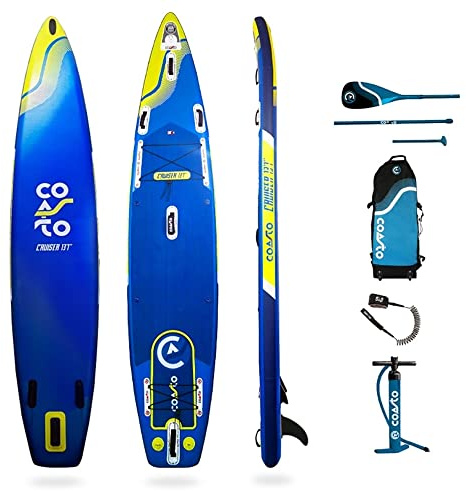 Coasto Unisex – Erwachsene Cruiser Sup Tabelle, Blu/Lime, 13'1