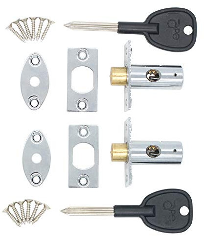 Window Security Mortice Rack Bolts | Pack of 2 Bolts with 2 Star Keys | Chrome