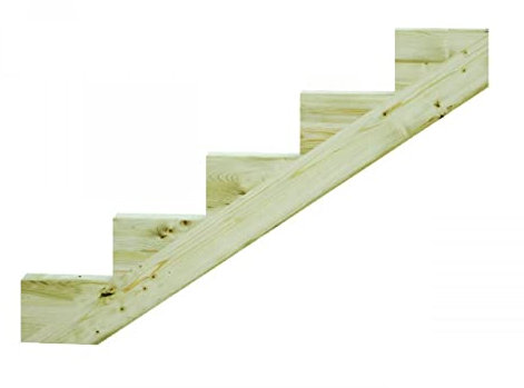 Gartenwelt Riegelsberger Mordaza para escalera de 5 peldaños, altura de 85 cm, madera maciza de pino impregnada a presión, 1 unidad