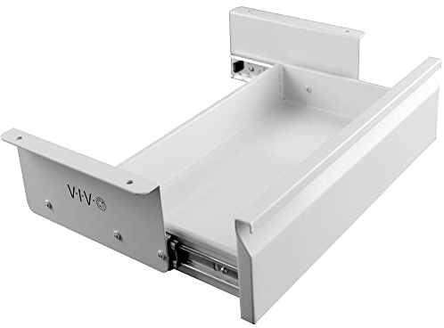 VIVO 40,6 cm ausziehbare Schublade unter dem Schreibtisch ohne Schale für Bürotisch, Aufbewahrungs-Organizer für Sitz-/Steharbeitsplatz, Weiß, DESK-AC03A-W