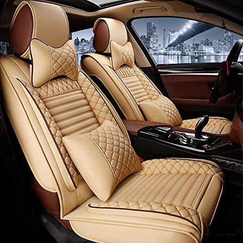 Auto-SitzbezüGe für Nissan Logan MCV 2005-2013 5-Sitze, Leder Luxus Voll Vorderseite Und RüCkseite SchonbezüGe, Auto-ZubehöR Schonbezug AutositzbezüGe Kompatibel