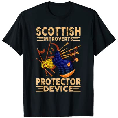 Scottish Introverts Schutzgerät für Kostüm, Dudelsack T-Shirt