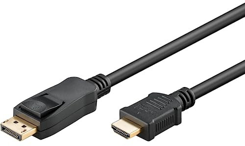 Goobay 64845 - DisplayPort 2.0 auf HDMI 2.1 8k @ 60Hz Kabel/DP auf HDMI Verbindungskabel / 4K @ 144Hz Highspeed Kabel / 1M