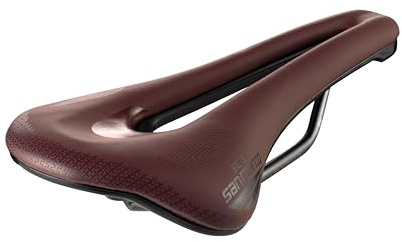 Selle San Marco SHORTFIT 2.0 Supercomfort Racing – Gravel & Bikepacking Cykelsadel, Lätt, Bekväm, Anatomiskt Hål, Extra Gellager, Tålig Stålram – Storlek S3, Tegelröd