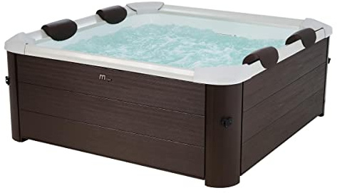 Mspa - Spa brun semi-rigide 6 places avec accessoires - 120 jets - L160 x L160 x H65 cm - MAKEMO de MSPA