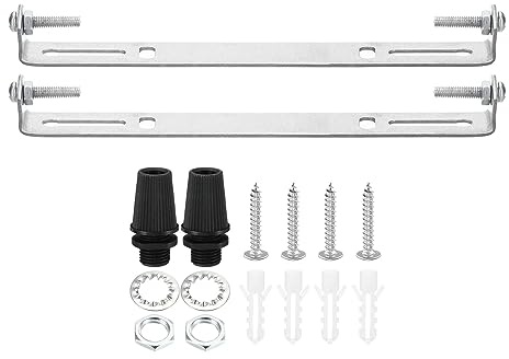PATIKIL Support de Fixation Plafonnier 200mm 2pcs avec Vis Rondelle Écrou