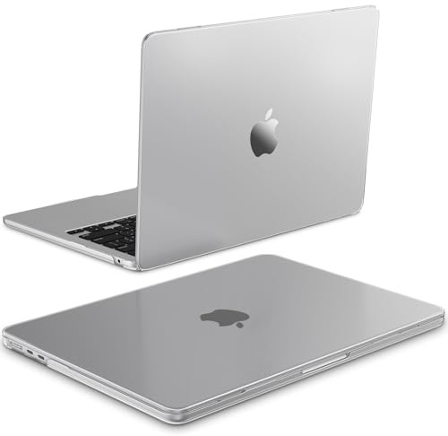 Fintie Hülle Kompatibel mit MacBook Air 13.6 Zoll M5 M4 M3 M2 (2026-2022) | A3449 A3240 A3113 A2681 [100% Entspricht der Offiziellen Farbe] Premium Ultradünne Matte Hartschale Schutzhülle, Transparent