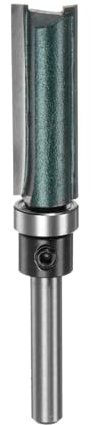sourcing map Pattern Flush Trim Router Bit 1/4 Shank 1-1/2 Cutting Length 1/2 Cutting Dia with Top Bearings Straight Precise Cutting Woodworking Milling Cutter Tool for Edge Trimming
