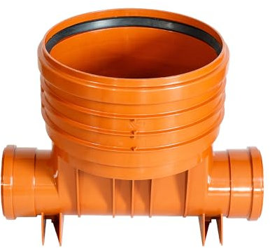 ScarMaxx - KG Schachtboden - Abwasserschacht - Kontrollschacht DN 400 - Gerade mit Dichtring - 62,5cm x 43,5cm x 50cm - 2x DN160 - Ohne Reduzierung