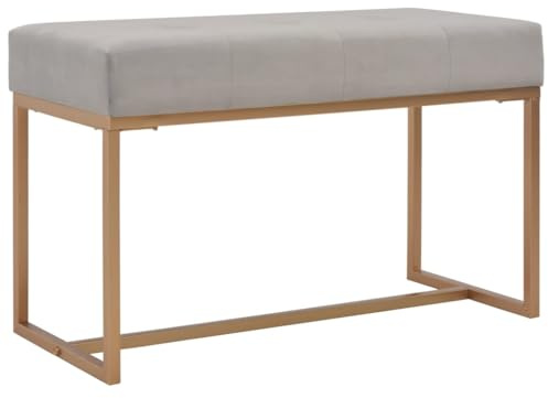 KTHLBRH Couch hocker Bettbank Flur möbel Bank 80 cm Grau Samt