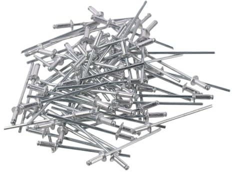 Rivetti ciechi in alluminio resistente, 60 pezzi, 2,4 x 6 mm, rivetti ciechi, rivetti decorativi in alluminio, colore argento