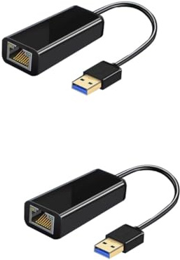jojofuny 2pcs USB to Ethernet Network Adapter Wired Network Adapter for Computer Mbps Speed for Home Office Use