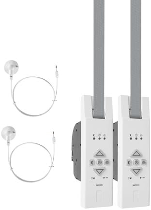 MATOFIX Avvolgicavo elettrico + sensore solare da 1 m a 45 kg e larghezza della cinghia da 23 mm, con spina di rete, capacità di avvolgimento fino a 6,3 m, da incasso universale per tapparelle