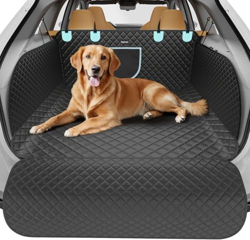Tapizado SUV Cargo Liner for Dogs with Taller Side Panels, Waterproof Pet Trunk Cover with Anti-Scratch Oxford, Dog Seat Mat for SUV Van with Bumper Flap Protector, Non-Slip, Large Size Universal Fit